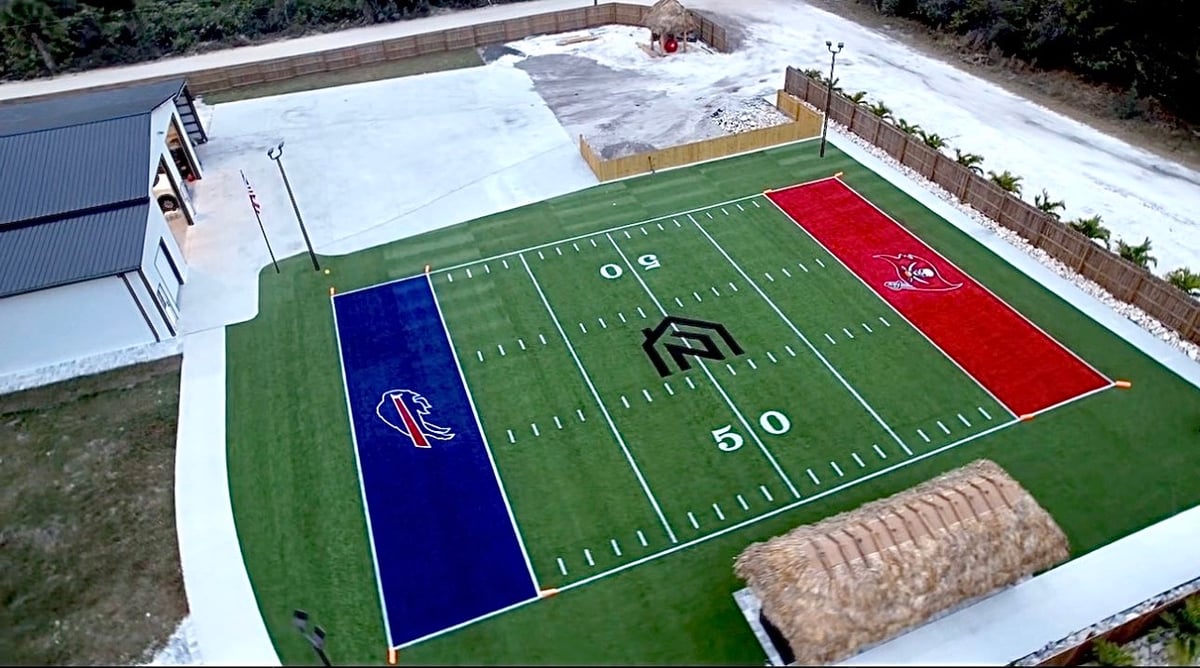 Home football turf field